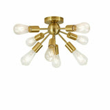 Vintage 8-Light Sputnik Ceiling Light Chandelier Semi Ceiling Lights Flush Mount jorunhe.com