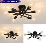 Vintage Ceiling Light 4/6 Heads Iron Chandelier Pendant Lighting Lamp