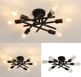 Vintage Ceiling Light 4/6 Heads Iron Chandelier Pendant Lighting Lamp jorunhe.com