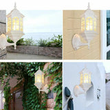 Vintage Outdoor Wall Light IP65 Glass Wall Sconce Garden Wall Lamp White jorunhe.com