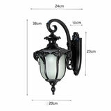 Vintage Outdoor Wall Light IP65 Glass Wall Sconce Wateproof Garden Wall Lamp jorunhe.com