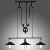 Vintage Pendant Light Industrial Pulley Ceiling Lights Chandelier Adjustable jorunhe.com