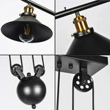 Vintage Pendant Light Industrial Pulley Ceiling Lights Chandelier Adjustable jorunhe.com