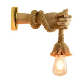 Wooden Arm Shape Rod Wall Lamp Nordic Style Loft Industrial Wall Light Sconce jorunhe.com