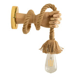 Wooden Arm Shape Rod Wall Lamp Nordic Style Loft Industrial Wall Light Sconce jorunhe.com