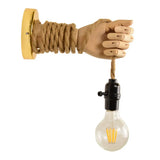 Wooden Arm Shape Rod Wall Lamp Nordic Style Loft Industrial Wall Light Sconce jorunhe.com