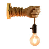 Wooden Arm Shape Rod Wall Lamp Nordic Style Loft Industrial Wall Light Sconce jorunhe.com