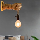 Wooden Arm Shape Rod Wall Lamp Nordic Style Loft Industrial Wall Light Sconce jorunhe.com